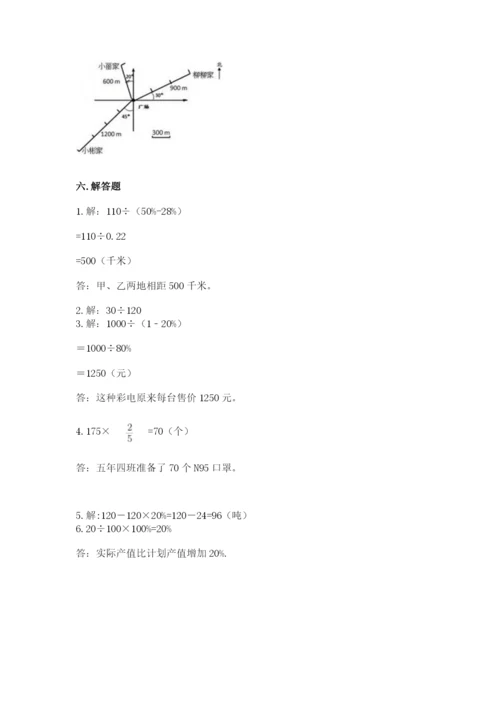 2022人教版六年级上册数学期末测试卷【典型题】.docx