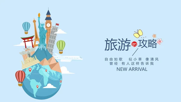 世界旅游电子相册动态PPT