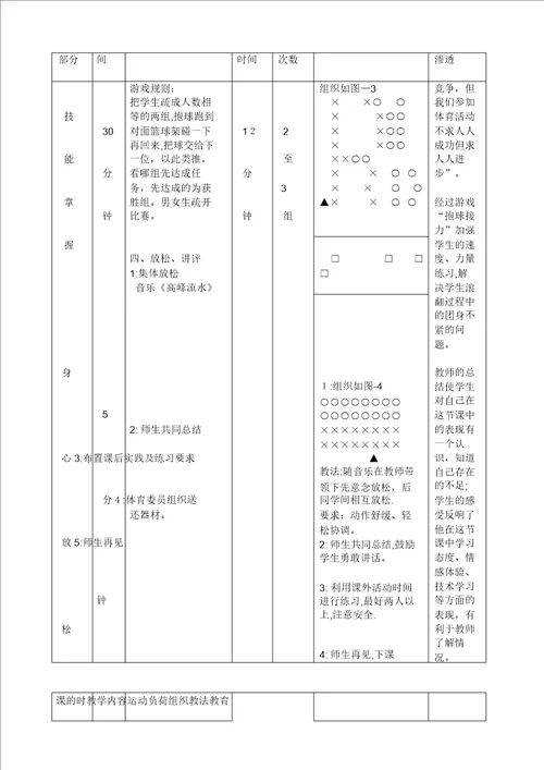 初中体育前滚翻教案