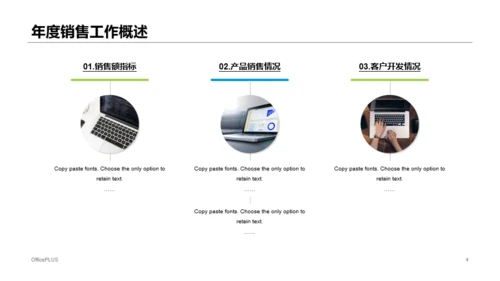 个人销售年终工作总结汇报PPT案例
