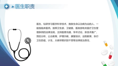 蓝色医疗工作总结汇报计划动态PPT