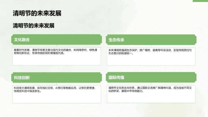 清明节传统文化PPT模板