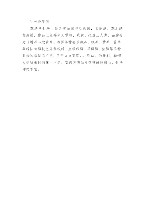 中国四大名绣的特点.docx