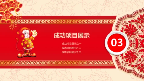 2016猴年开门红年会晚会工作总结PPT