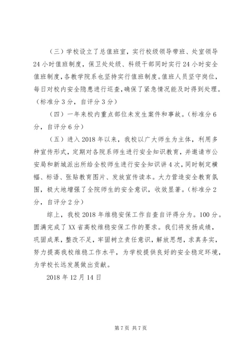 学校维稳工作自查自评情况报告.docx