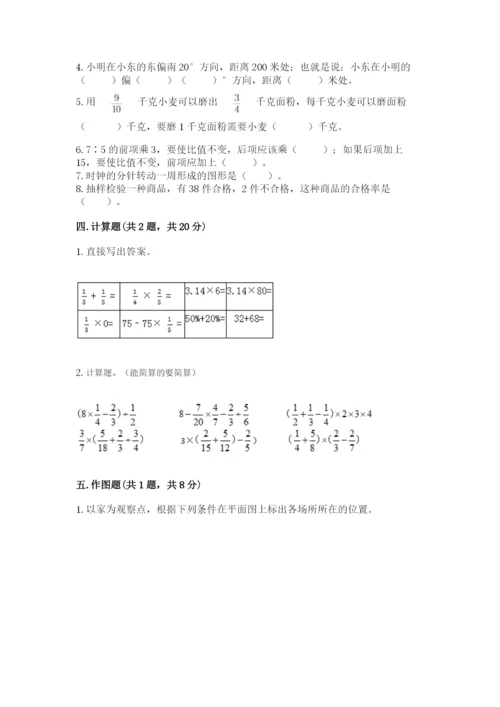 小学数学六年级上册期末测试卷附参考答案（培优）.docx