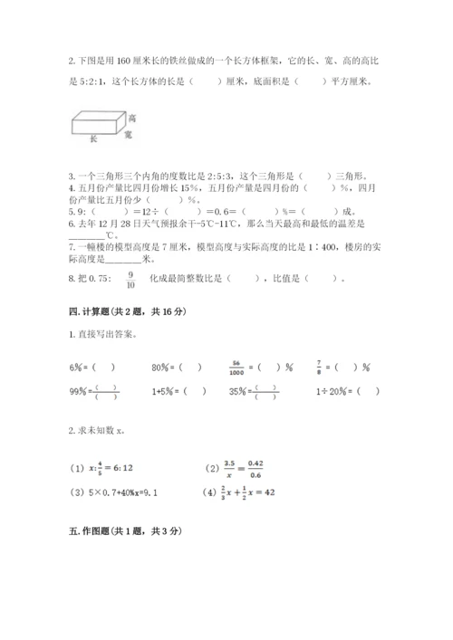 张家口市阳原县六年级下册数学期末测试卷精品.docx