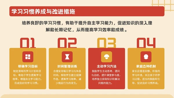 橙红色插画风开学家长会通用PPT模板