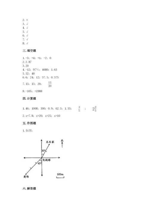 北师大版小学数学六年级下册期末检测试题附答案【典型题】.docx
