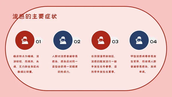 红色卡通医疗知识讲座通用PPT模板