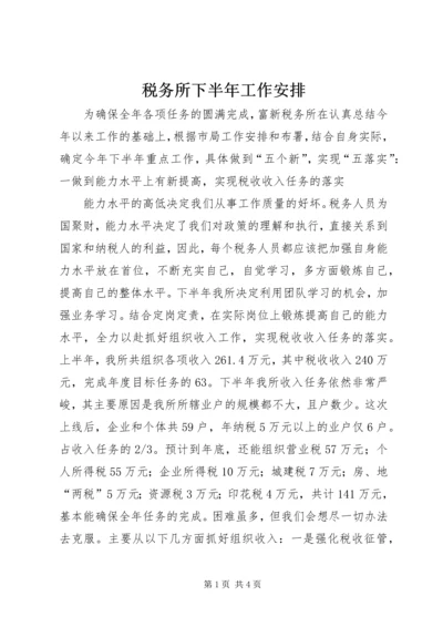 税务所下半年工作安排 (5).docx