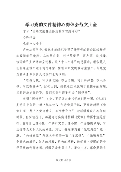 学习党的文件精神心得体会范文大全.docx