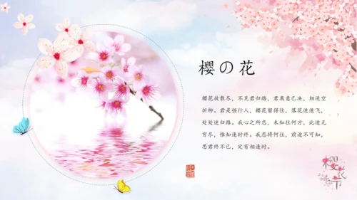 樱花树下浪漫樱花节活动策划通用PPT模板