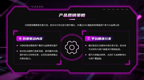 蓝紫双色科技风科技产品线上营销方案PPT模板