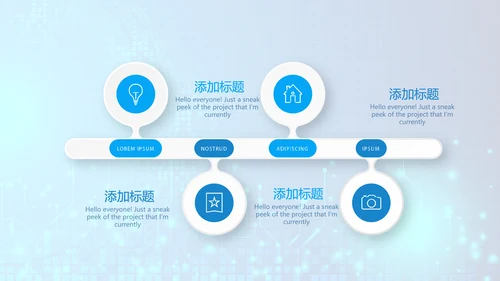 蓝色科技感信息化教学设计工作总结汇报动态PPT模板