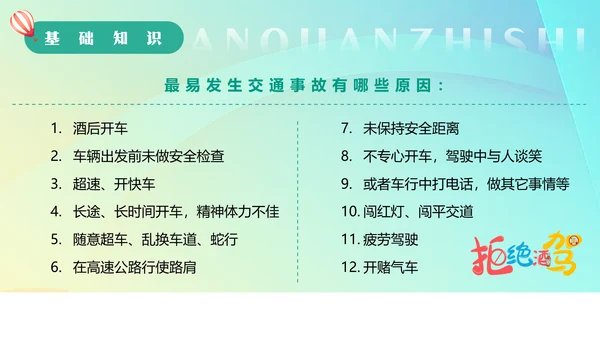 驾驶员开车安全知识培训课件通用PPT模板