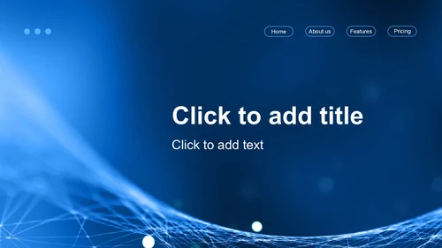 蓝色科技风IT互联网成果汇报PPT主题