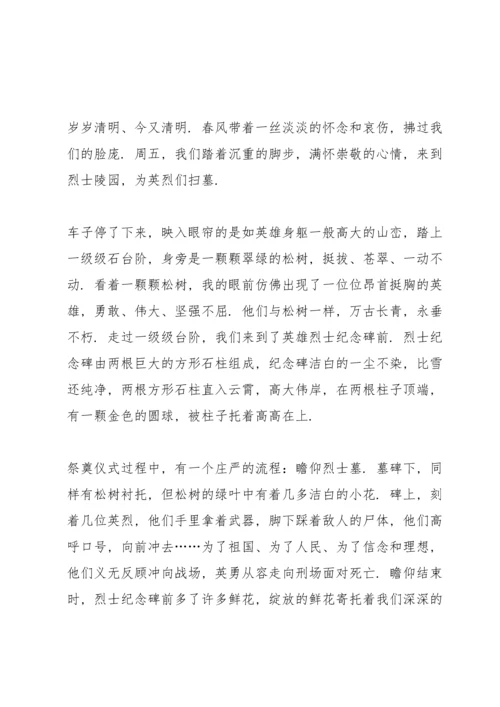 清明节缅怀先烈演讲稿600字左右.docx