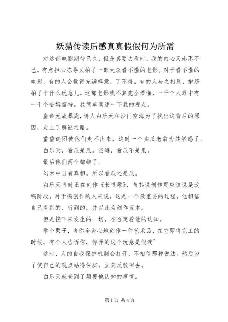 妖猫传读后感真真假假何为所需.docx