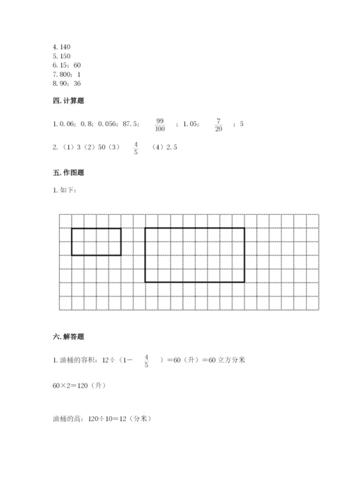 人教版六年级下册数学期末测试卷（名师系列）word版.docx