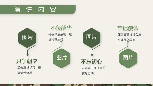 迷彩风八一部队士兵工作总结PPT