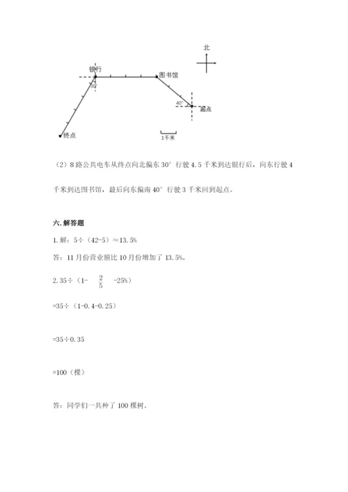 2022人教版六年级上册数学期末测试卷含答案【突破训练】.docx