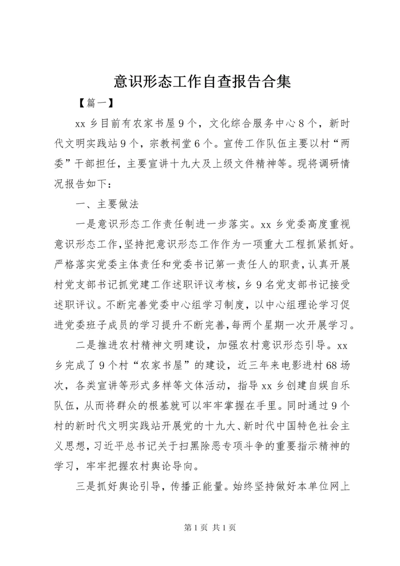 意识形态工作自查报告合集.docx