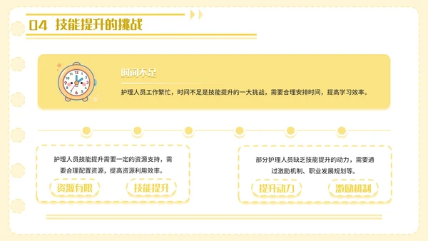 黄色卡通风护理人员技能提升PPT模板