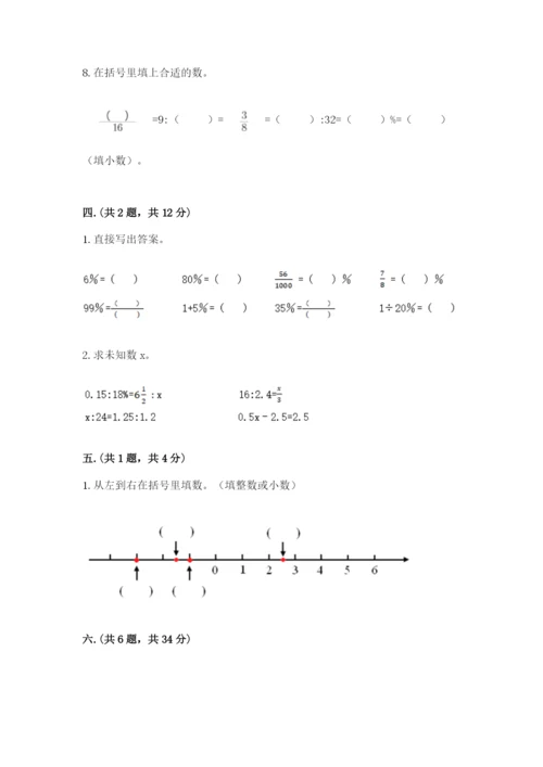 小学六年级数学期末自测题【典型题】.docx