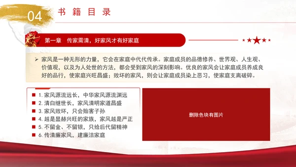 优良家风建设专题党课《清风传家》书籍推荐PPT