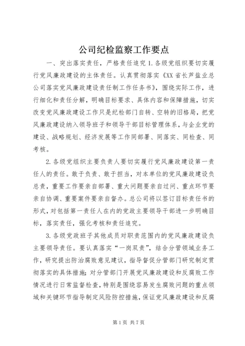 公司纪检监察工作要点.docx