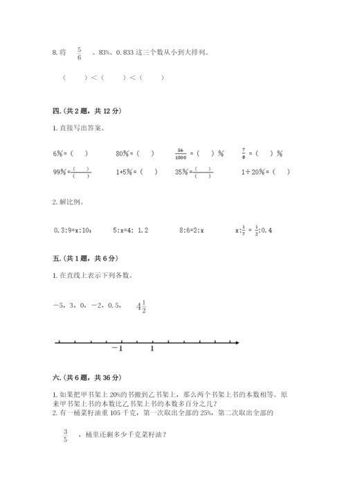 青岛版六年级数学下学期期末测试题（夺分金卷）.docx