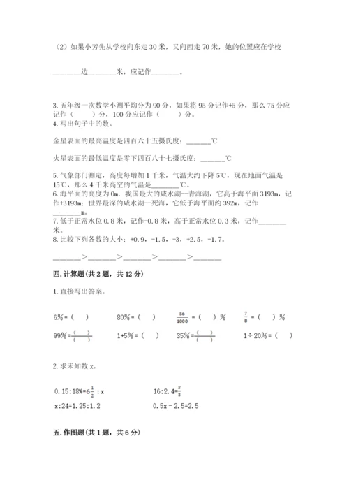 冀教版小学六年级下册数学期末综合素养测试卷及完整答案【典优】.docx