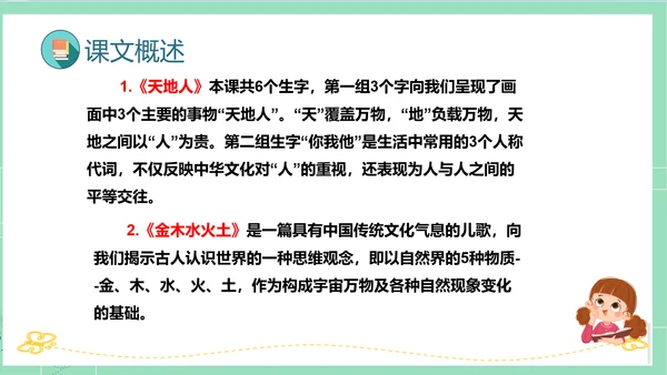 2023-2024学年统编版一年级语文上册第一单元（复习课件）