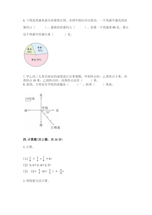 小学数学六年级上册期末测试卷含完整答案【名师系列】.docx