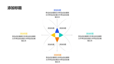 简约风维恩图4项PPT图文页