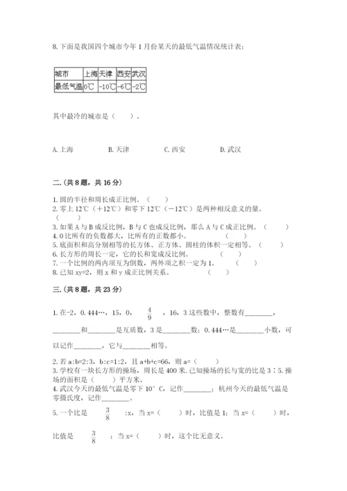 人教版六年级数学下学期期末测试题附答案（培优a卷）.docx