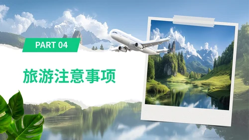 绿色撕纸风六一亲子旅游PPT模版