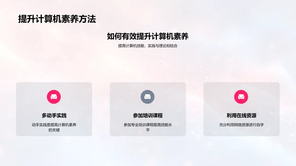 计算机知识教学课PPT模板