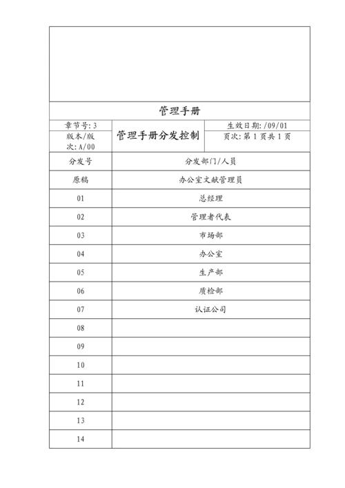 公司ISO14001环境全新体系管理标准手册.docx