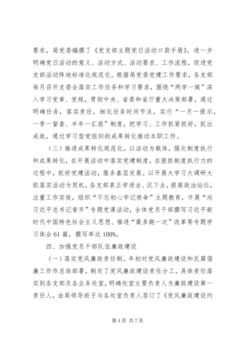 交通工程监管局某年党建工作总结.docx