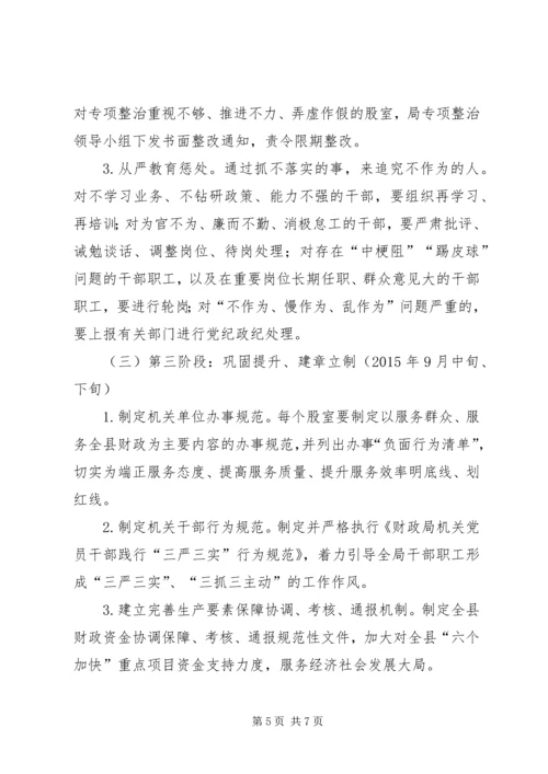 财政局三严三实专题教育整治方案.docx