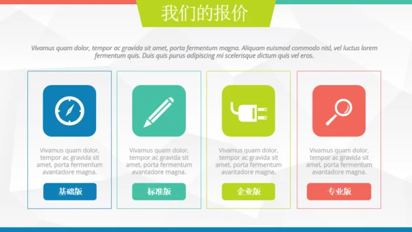 欧美低面商务汇报通用PPT模板