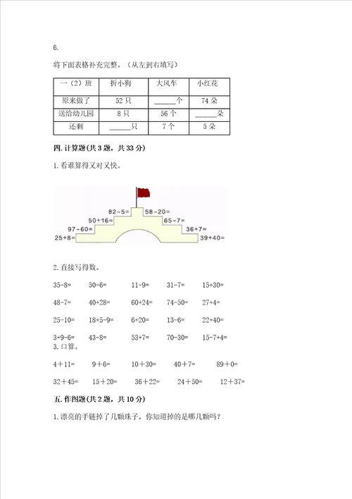 北师大版一年级下册数学第五单元 加与减二 测试卷附答案典型题