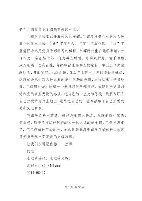 学习兰辉先进事迹思想汇报.docx