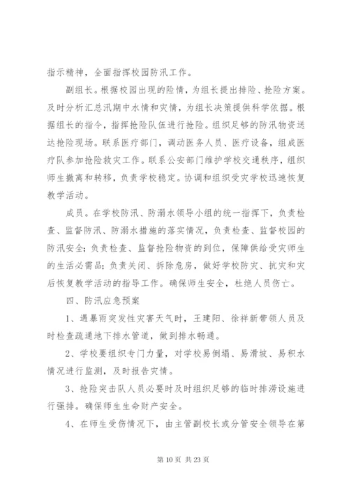 庙坝小学防汛防溺水工作应急预案.docx