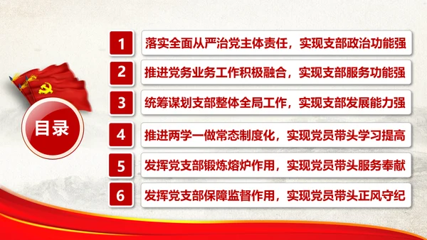 党支部书记抓党建述职报告工作总结PPT