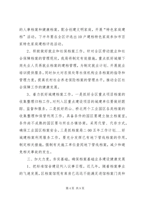 档案局二00五年工作计划 (2).docx
