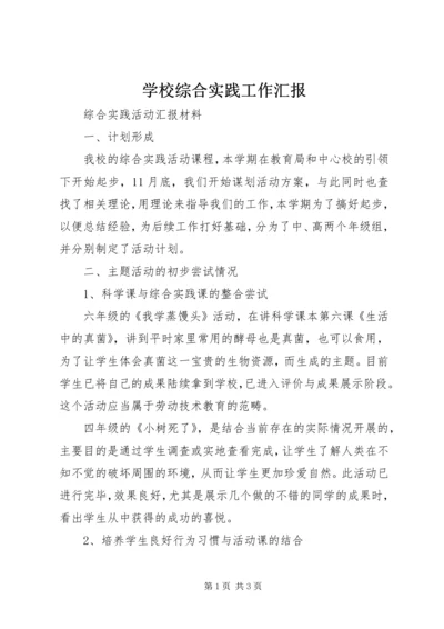 学校综合实践工作汇报.docx