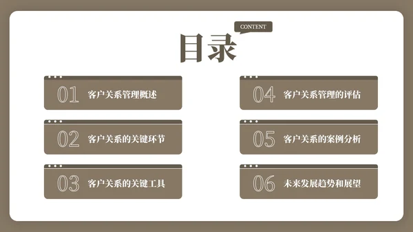 棕色客户关系管理与拓展工作总结